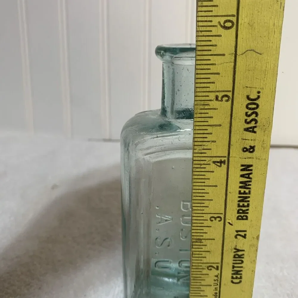 RARE Antique 1890s Whittemore Boston Mass Embossed Bottle 5.5” Backwards USA—ASU